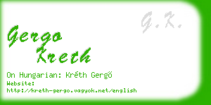 gergo kreth business card